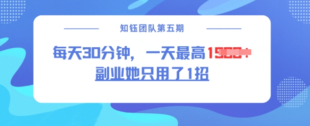 副业她只用了1招，每天30分钟，无脑二创，一天最高1.5k-68资源