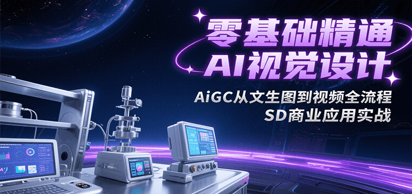 零基础精通AI视觉设计，AiGC从文生图到视频全流程，SD商业应用实战-68资源