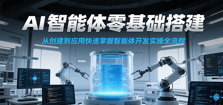AI智能体零基础搭建实操课，从创建到应用快速掌握智能体开发全流程！-68资源