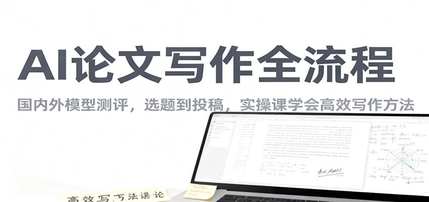AI论文写作全流程，国内外模型测评，选题到投稿，实操课学高效写作方法-68资源