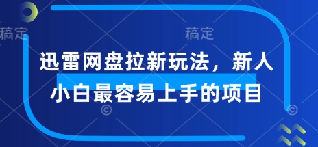 迅雷网盘拉新玩法，新人小白最容易上手的项目-68资源