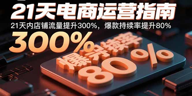 21天电商运营指南：21天内店铺流量提升300%，爆款持续率提升80%-68资源