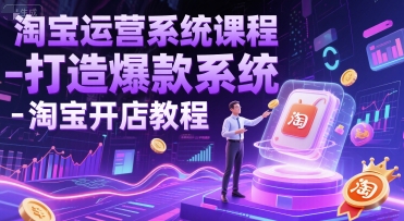 淘宝运营系统课程-打造爆款系统-淘宝开店教程-68资源