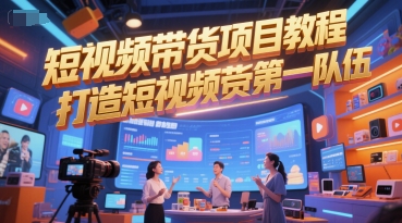 短视频带货项目教程，打造短视频带货第一队伍-68资源