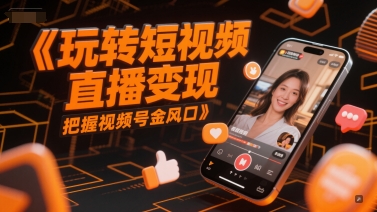 玩转短视频直播变现，把握视频号金风口-68资源