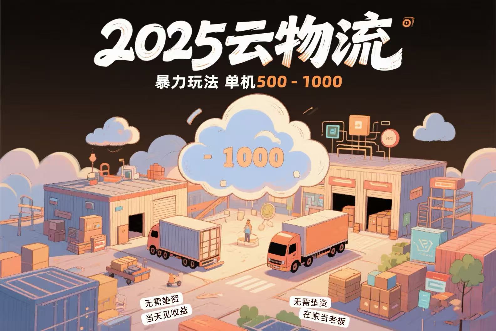 云物流赚差价，项目纯利润500~1000，无需垫资，当天到账。不需要有车，...-68资源