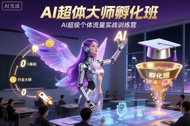 AI超体大师孵化班，AI超级个体流量实战训练营-68资源
