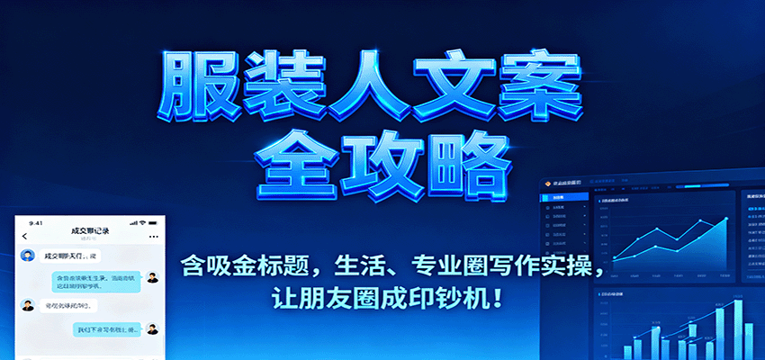 服装人文案全攻略，含吸金标题，生活、专业圈写作实操，让朋友圈成印钞机！-68资源