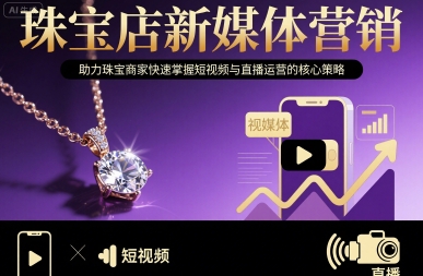 珠宝店新媒体营销，助力珠宝商家快速掌握短视频与直播运营的核心策略-68资源