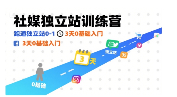 社媒独立站训练营，跑通独立站0-1，3天0基础入门-68资源