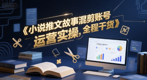 小说推文故事混剪账号运营实操，全程干货-68资源