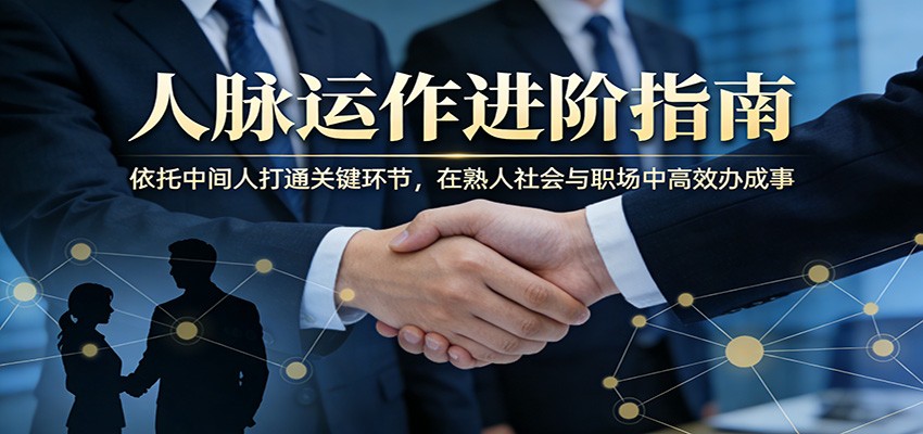付费文章：人脉运作进阶指南，依托中间人打通关键环节，在熟人社会与职场中高效办成事-68资源