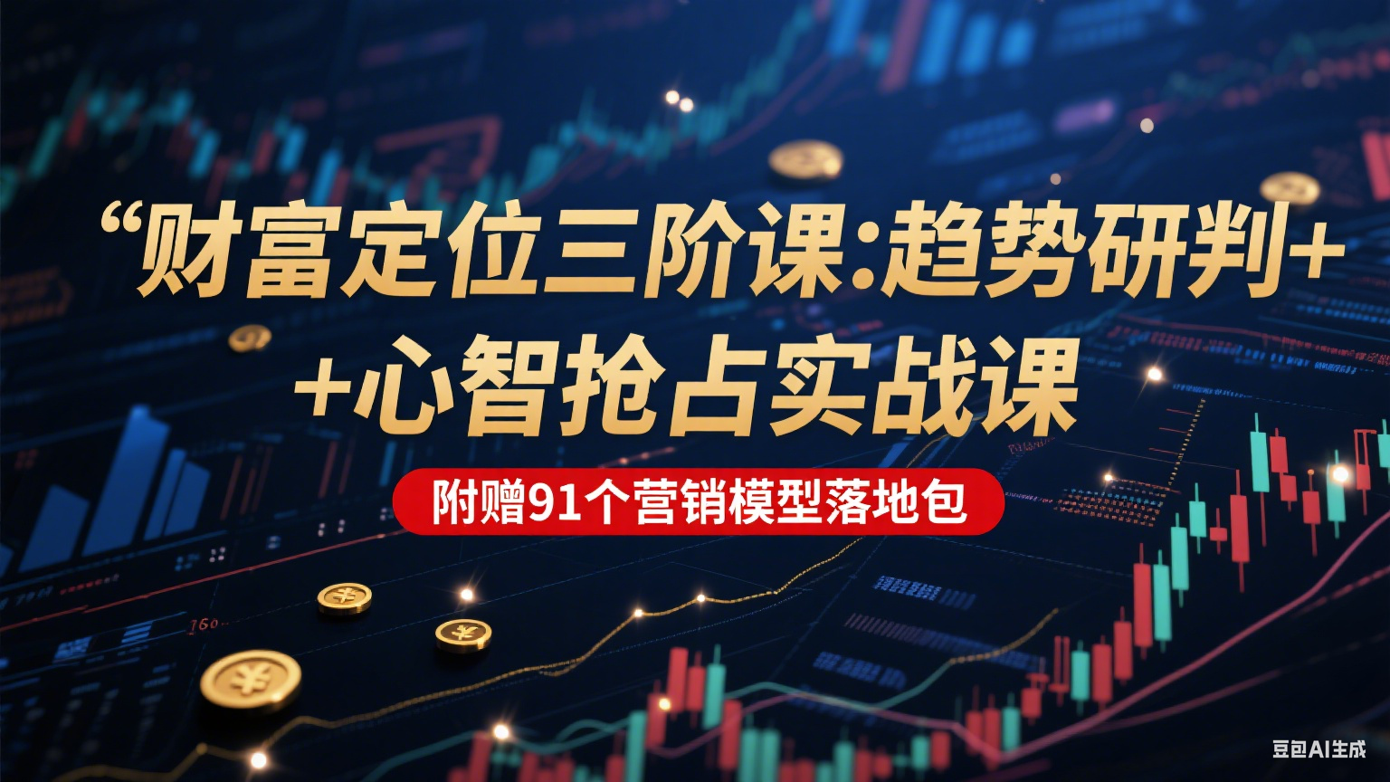 财富定位三阶：趋势研判 + 心智抢占实战课，附赠91个营销模型落地包-68资源