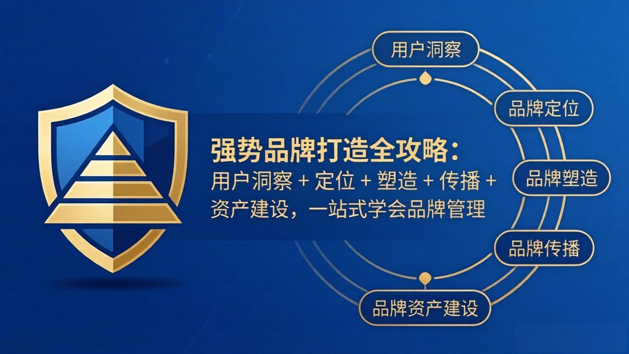 强势品牌打造全攻略：用户洞察 + 定位 + 塑造 + 传播 + 资产建设，一站式学会品牌管理-68资源