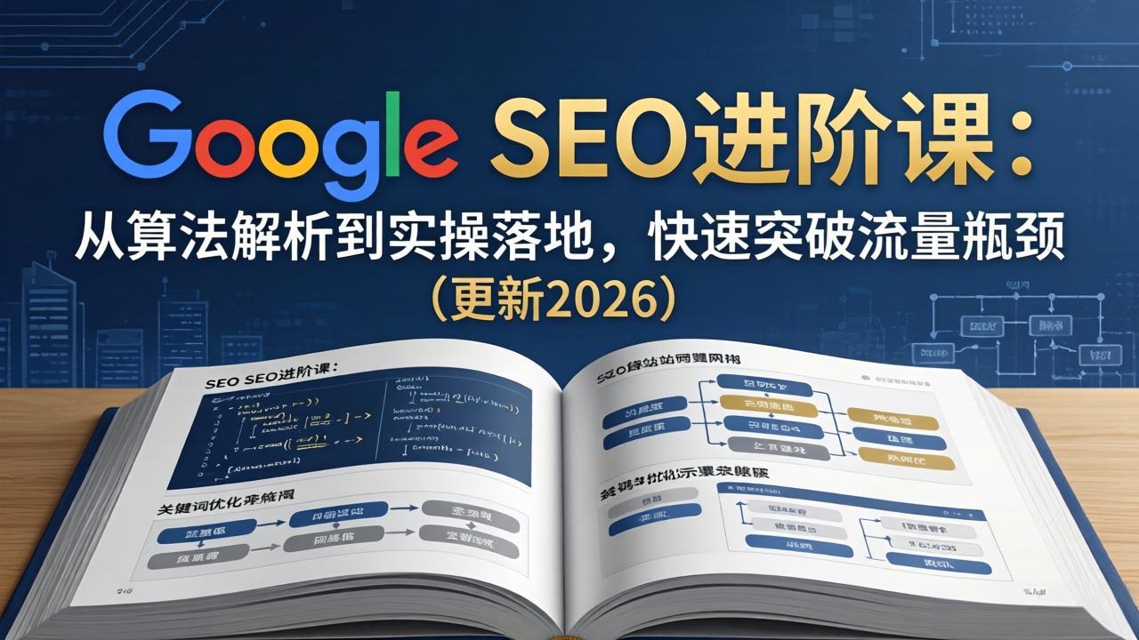 Google SEO进阶课：从算法解析到实操落地，快速突破流量瓶颈(更新2026-68资源