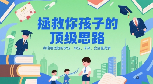 付费文章：拯救你孩子的顶级思路，彻底聊透他的学业、事业、未来，含金量满满-68资源