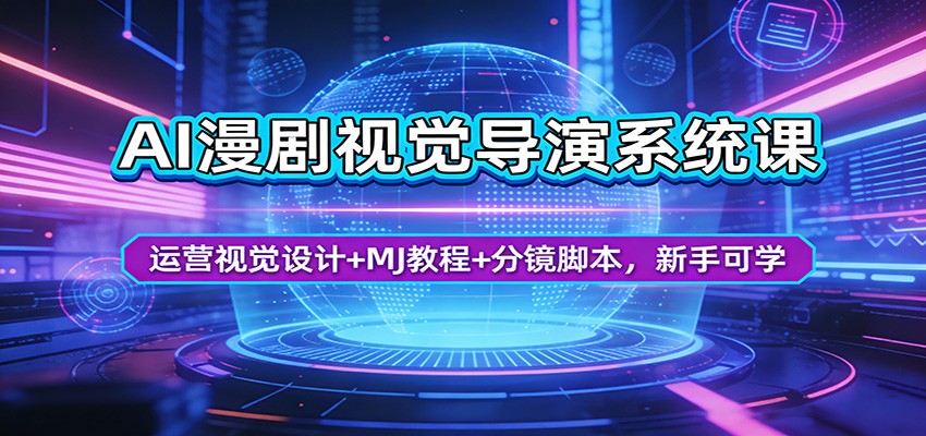 AI漫剧视觉导演系统课：运营视觉设计+MJ教程+分镜脚本，新手可学-68资源