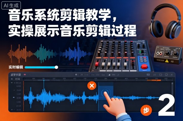 音乐系统剪辑教学，实操展示音乐剪辑过程-68资源