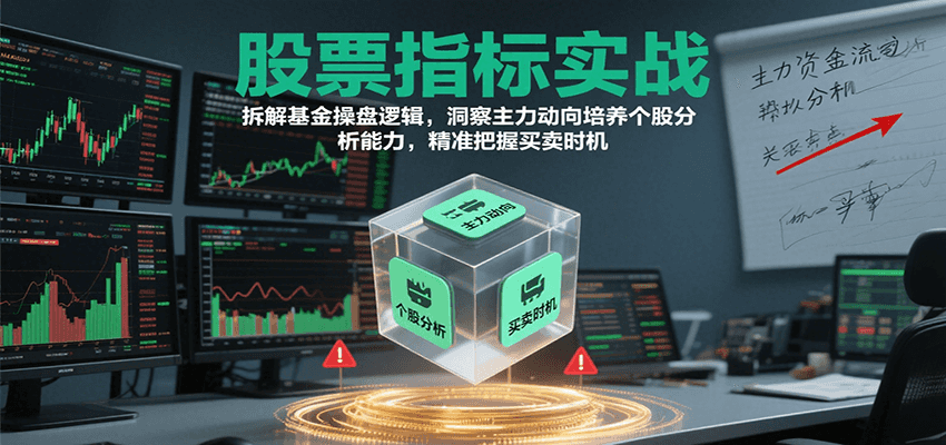 股票指标实战，基金操盘逻辑拆解，洞察主力动向培养个股分析能力把握买卖时机(更新)-68资源