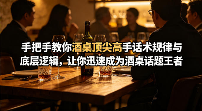 付费文章：手把手教你酒桌顶尖高手话术规律与底层逻辑，让你迅速成为酒桌话题王者(二十年全网独家经验分享)-68资源