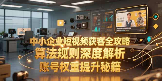 中小企业短视频获客全攻略，算法规则深度解析，账号权重提升秘籍-68资源