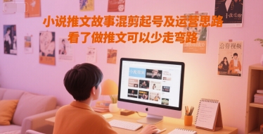 小说推文故事混剪起号及运营思路，看了做推文可以少走弯路-68资源