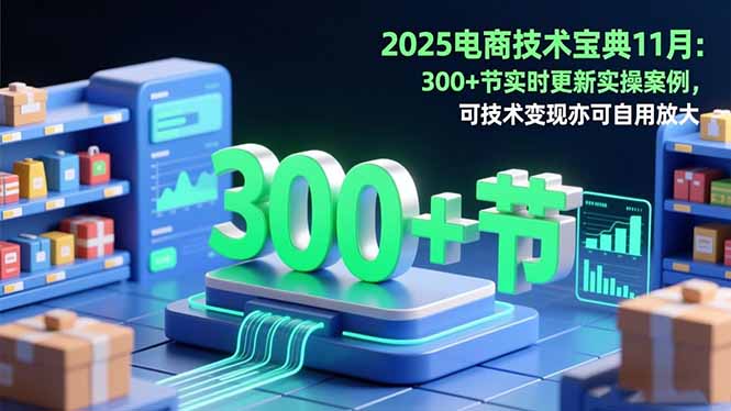 2025电商技术宝典11月：200+节实时更新实操案例，可技术变现亦可自用放大-68资源