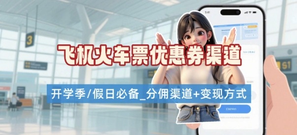 学生党必看！机票火车票优惠券申请渠道 + 项目打法，开学季节日速存-68资源