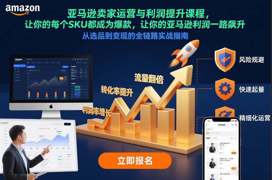 亚马逊卖家运营与利润提升课程，让你的每个SKU都成为爆款，让你的亚马逊利润一路飙升(更新26年3月)-68资源