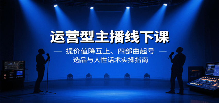 运营型主播线下课：提价值降互上、四部曲起号、选品与人性话术实操指南-68资源