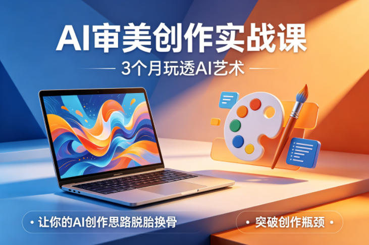 AI审美创作实战课，3个月玩透AI艺术，让你的AI创作思路脱胎换骨，突破创作瓶颈-68资源