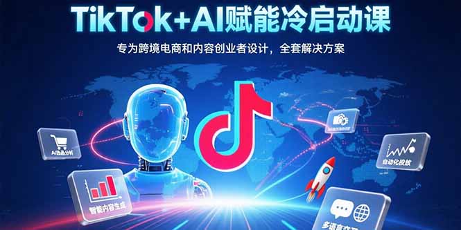 TikTok+AI赋能冷启动课：专为跨境电商和内容创业者设计，全套解决方案-68资源
